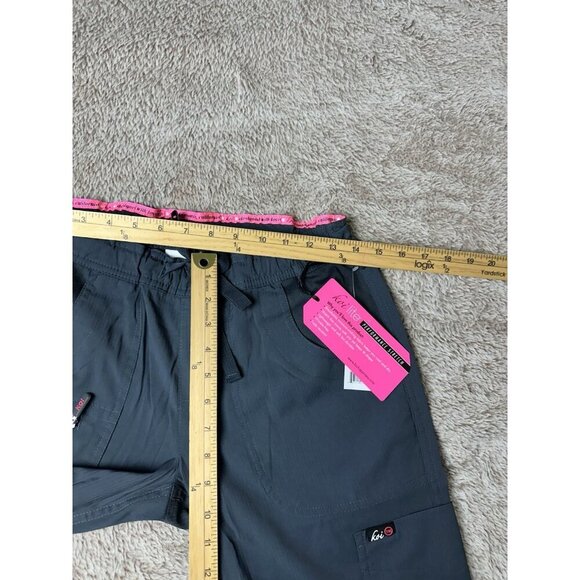 Koi Lite Scrub Pants Woman’s Peace Drawstring Charcoal Performance Stretch New - Picture 7 of 16